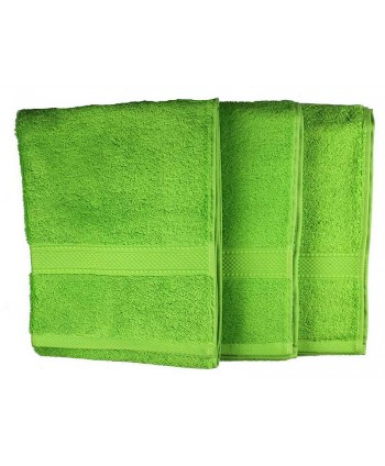 3 serviettes 50x100cm vert pomme 500 gr/m²