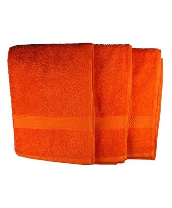 3 serviettes 50x100cm orange 500 gr/m²