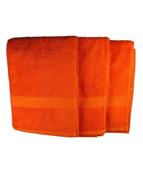 3 serviettes 50x100cm orange 500 gr/m²