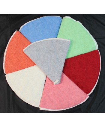 Pack 6 torchons ronds unis éponge