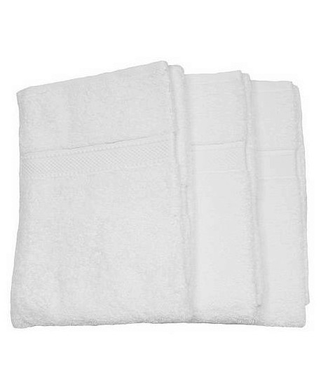 3 serviettes 50x100cm blanc