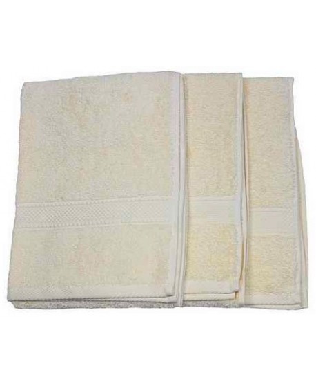 3 serviettes 50x100cm vanille 500 gr/m²