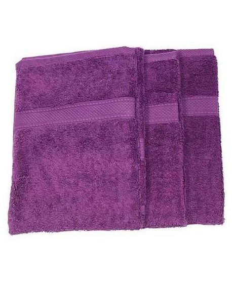 3 serviettes 50x100cm violet 500 gr/m²