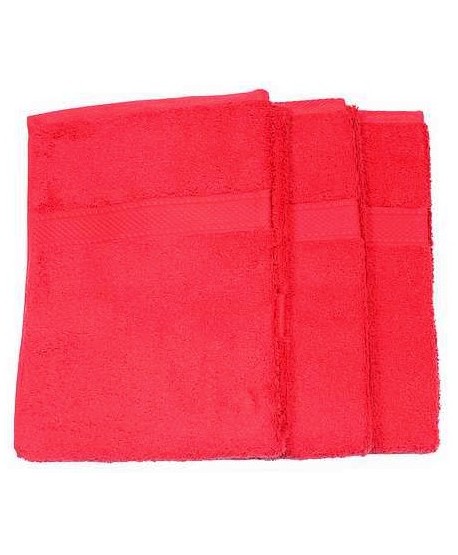 3 serviettes 50x100cm rouge