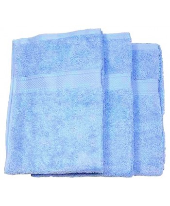 3 serviettes 50x100cm bleu 500 gr/m²