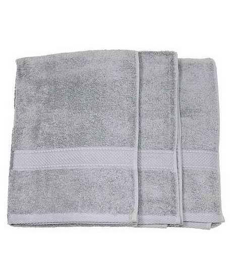 3 serviettes 50x100cm gris souris