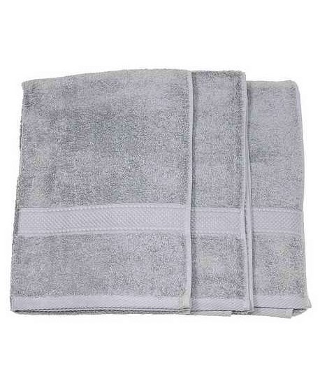 3 serviettes 50x100cm gris souris 500 gr/m²