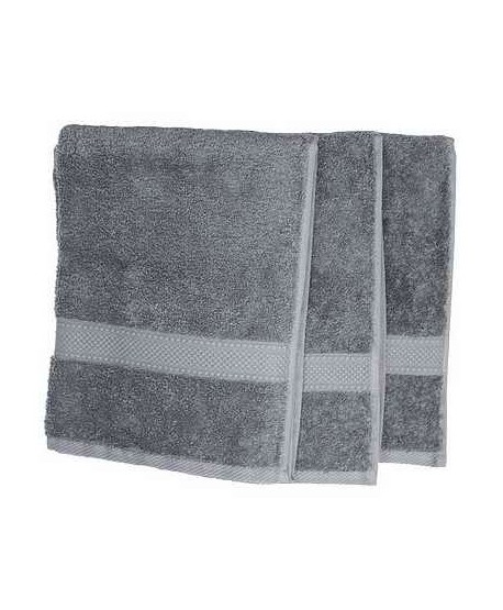 3 serviettes 50x100cm gris petrole