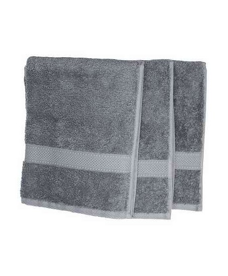 3 serviettes 50x100cm gris pétrole 500 gr/m²