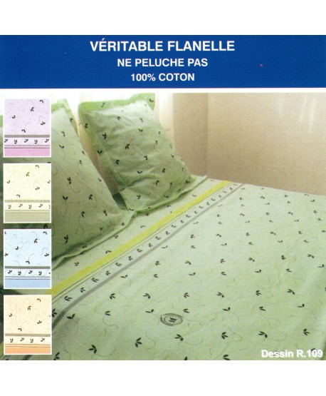 Parure housse de couette flanelle 3 pièces