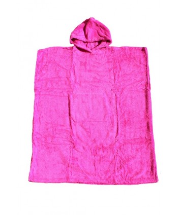 Poncho adulte avec capuche Fuchsia